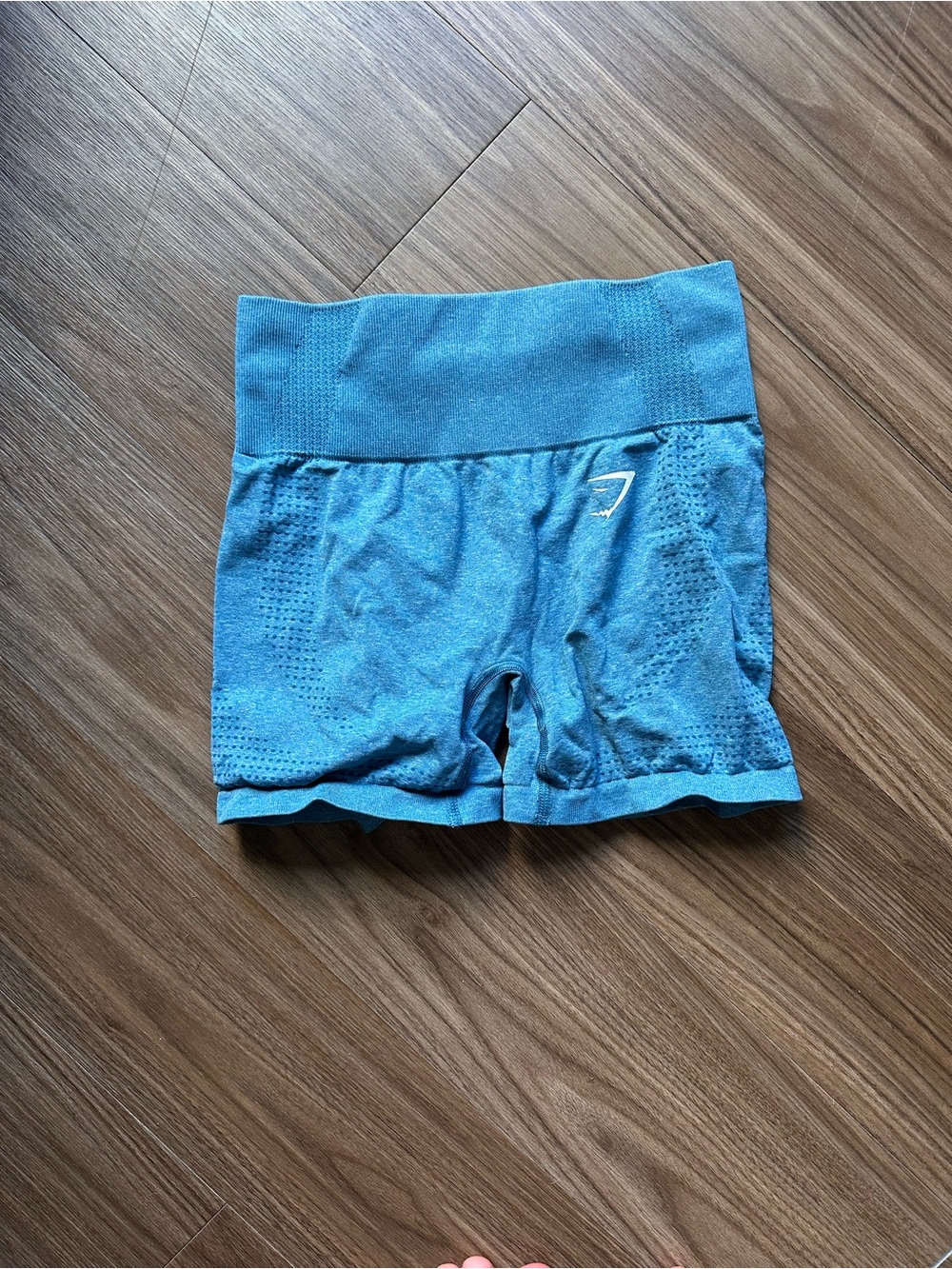 Gymshark Teal High-Rise Seamless Athletic Shorts